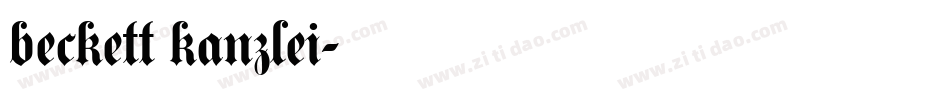 beckett kanzlei字体转换